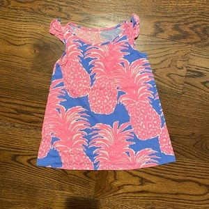 Lilly Pulitzer Girls Dress in Blanca Pineapple